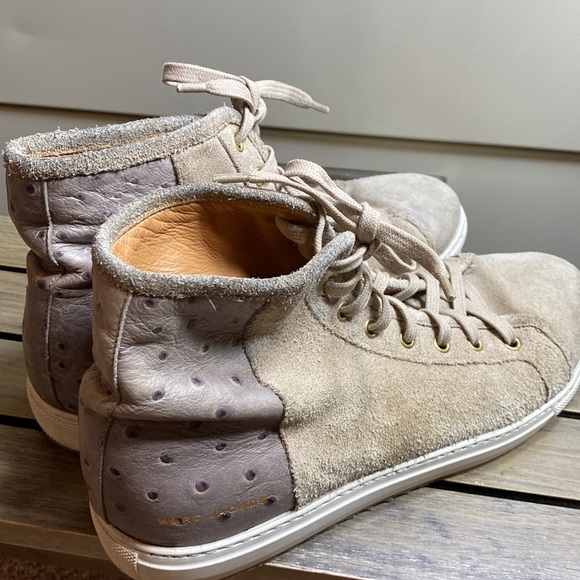 Marc Jacobs Men’sHi-top Leather Suede Sneaker Size 9 - Picture 4 of 10